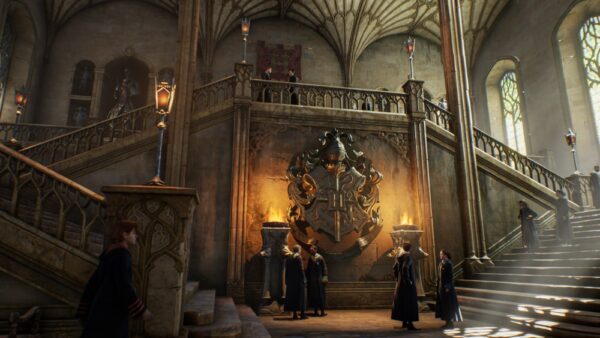 Die heiligen Hallen von Hogwarts in denen Schüler verteilt stehen